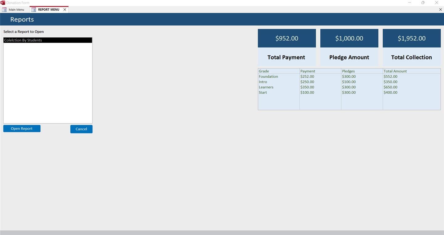 Student Fundraising & Donation Tracker